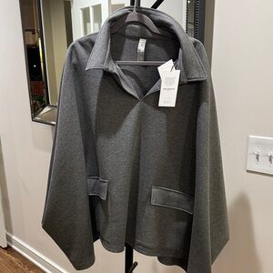 Urban Undercover Heather Gray Collared Travel poncho